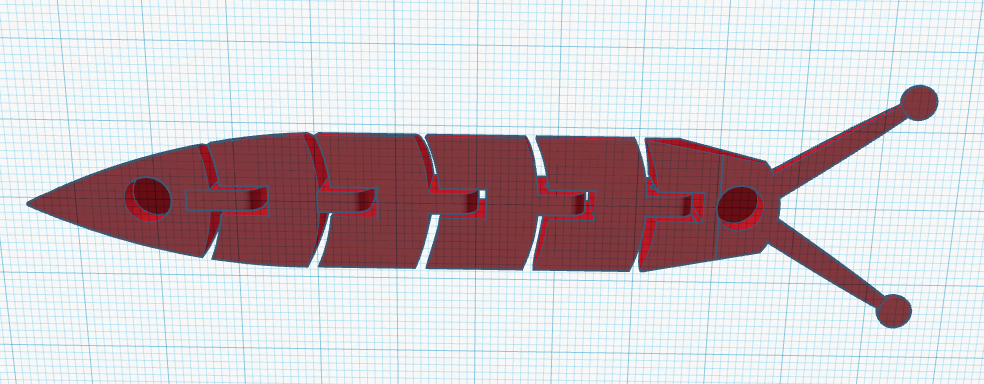 Articulated Slug - 6x3mm Magnets 3D model thumbnail