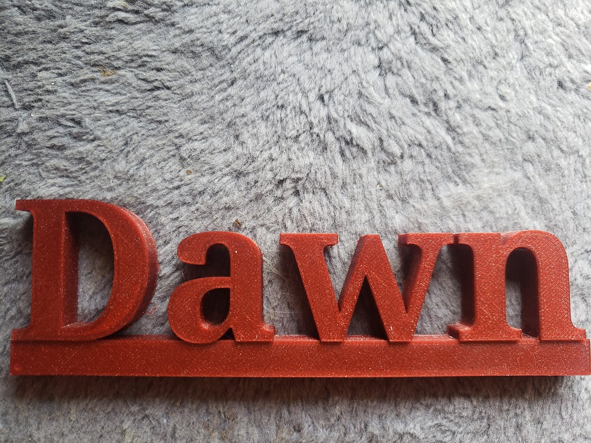 Dawn Name plate