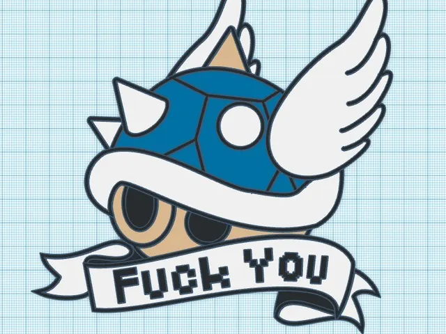 Mario Kart Blue Spiny Shell Plaque