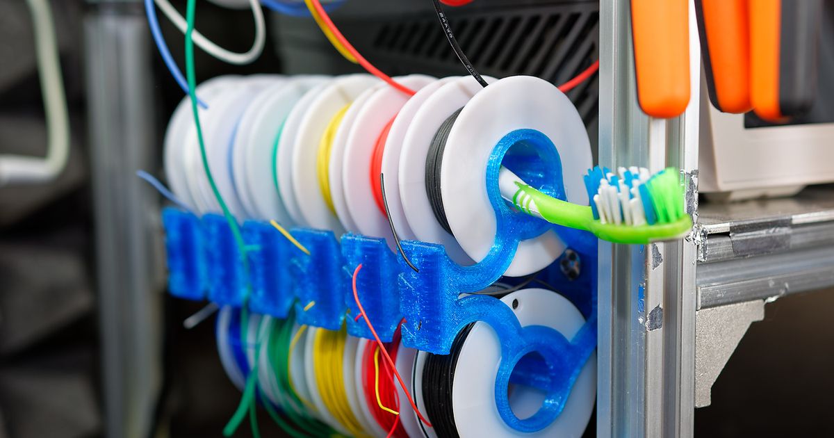 Wire spool rack for 55mm spool sets by Mark Harris | Download free STL model | Printables.com