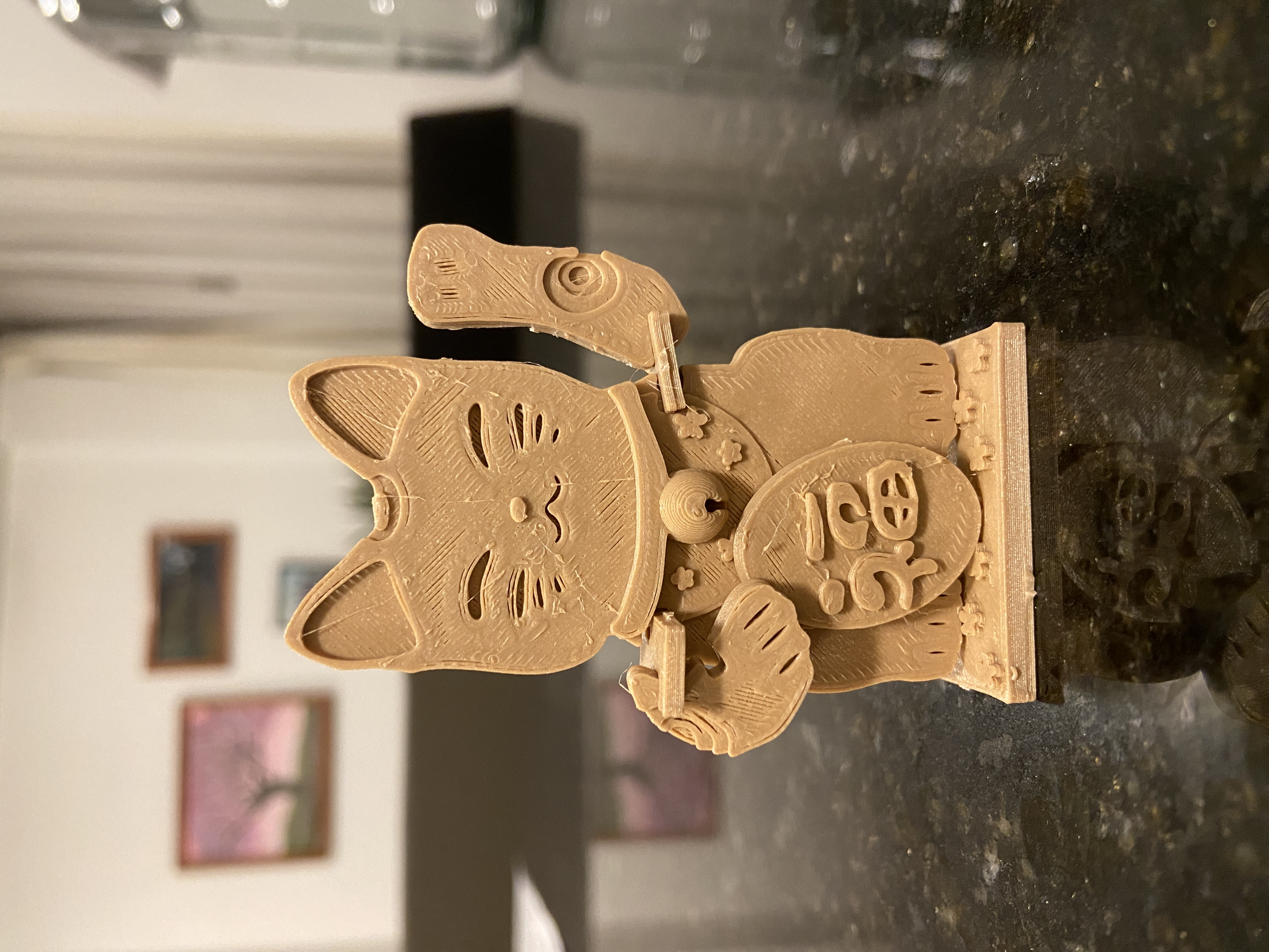 lucky cat (maneki-neko) emergency card