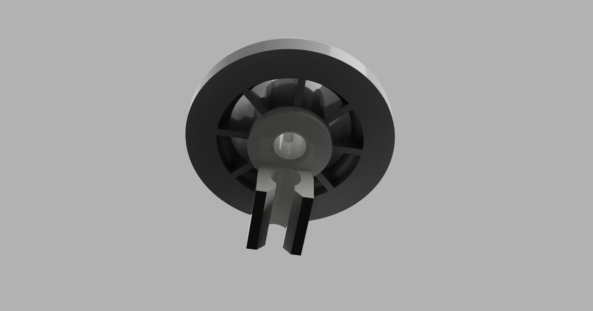 Dishwasher rack roller wheel (Reinforced) by Bill Download free STL