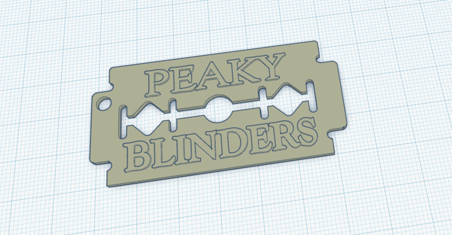 Peaky Blinders Razor Blade Keychain