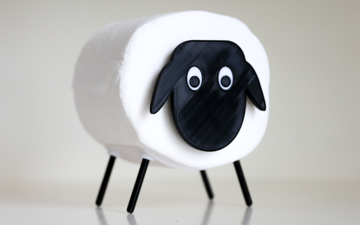 Toilet paper sheep (whit seperated parts now)