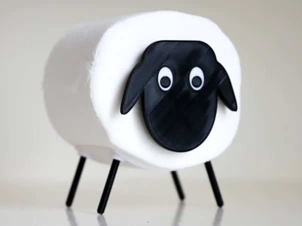 Toilet paper sheep (whit seperated parts now)