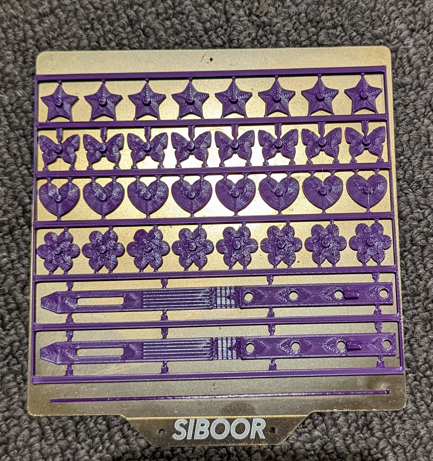 Customisable Hair Clips Kit Card 118mm Wide