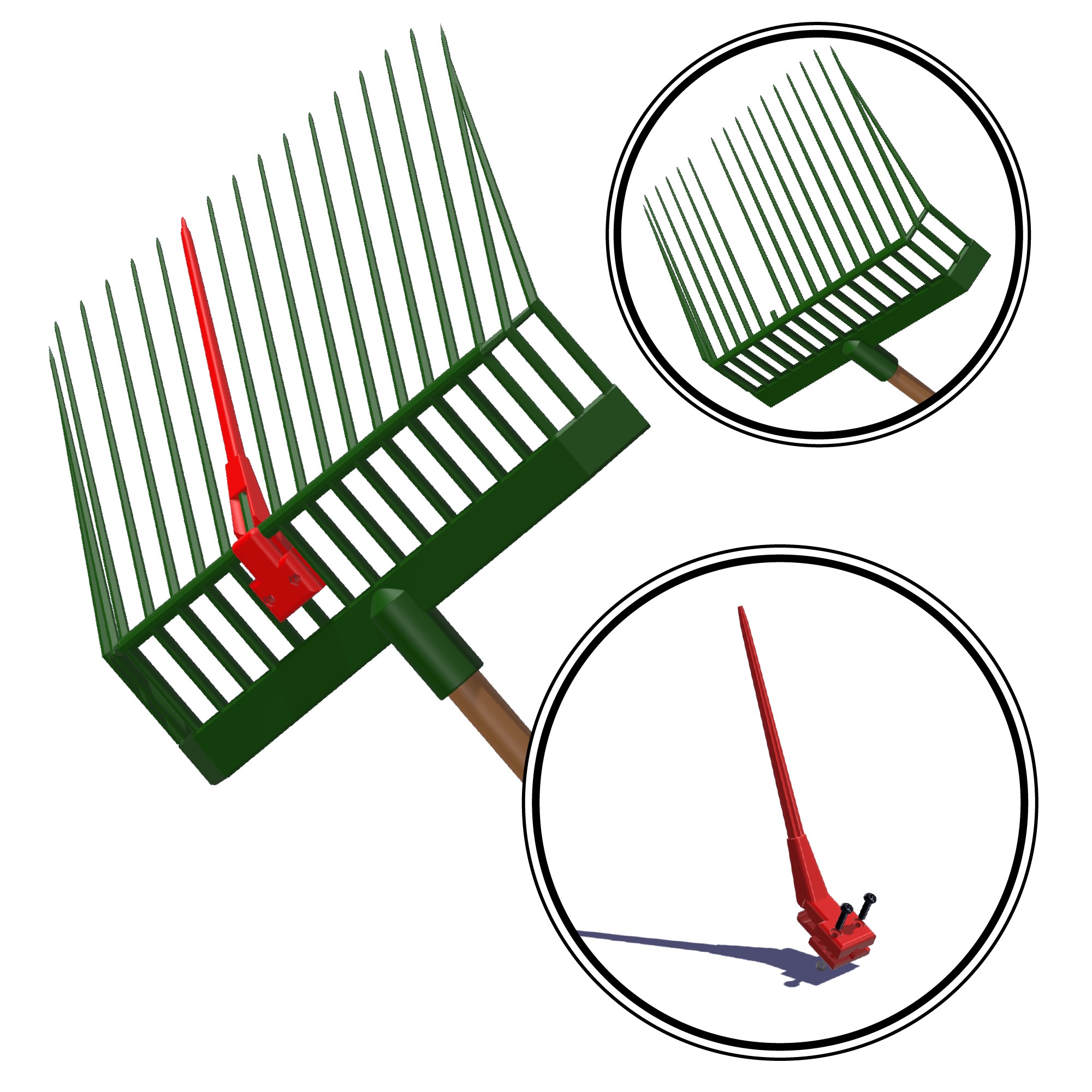 Replacement tine for manure fork