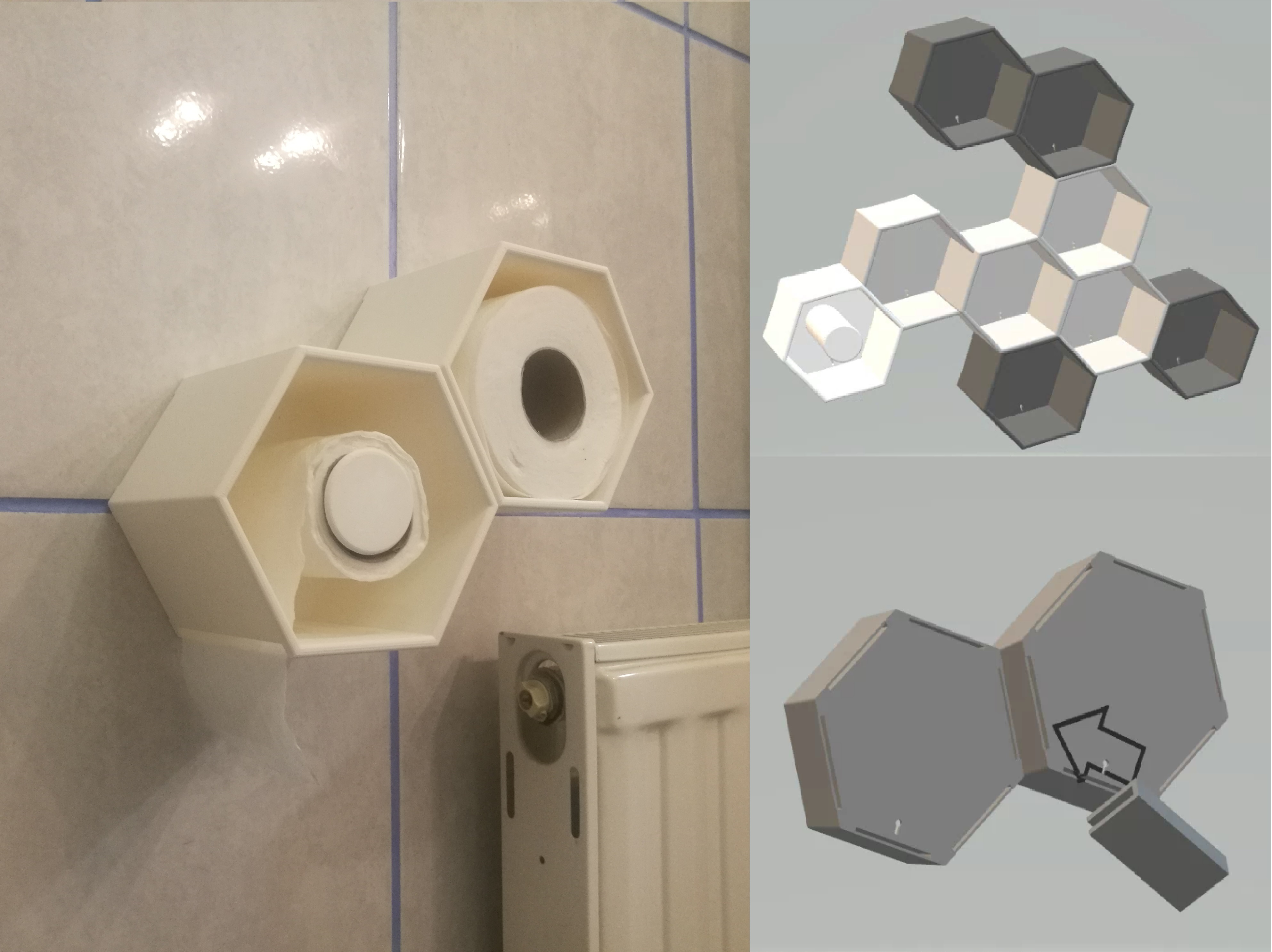 HEX Modular Toilet paper storage