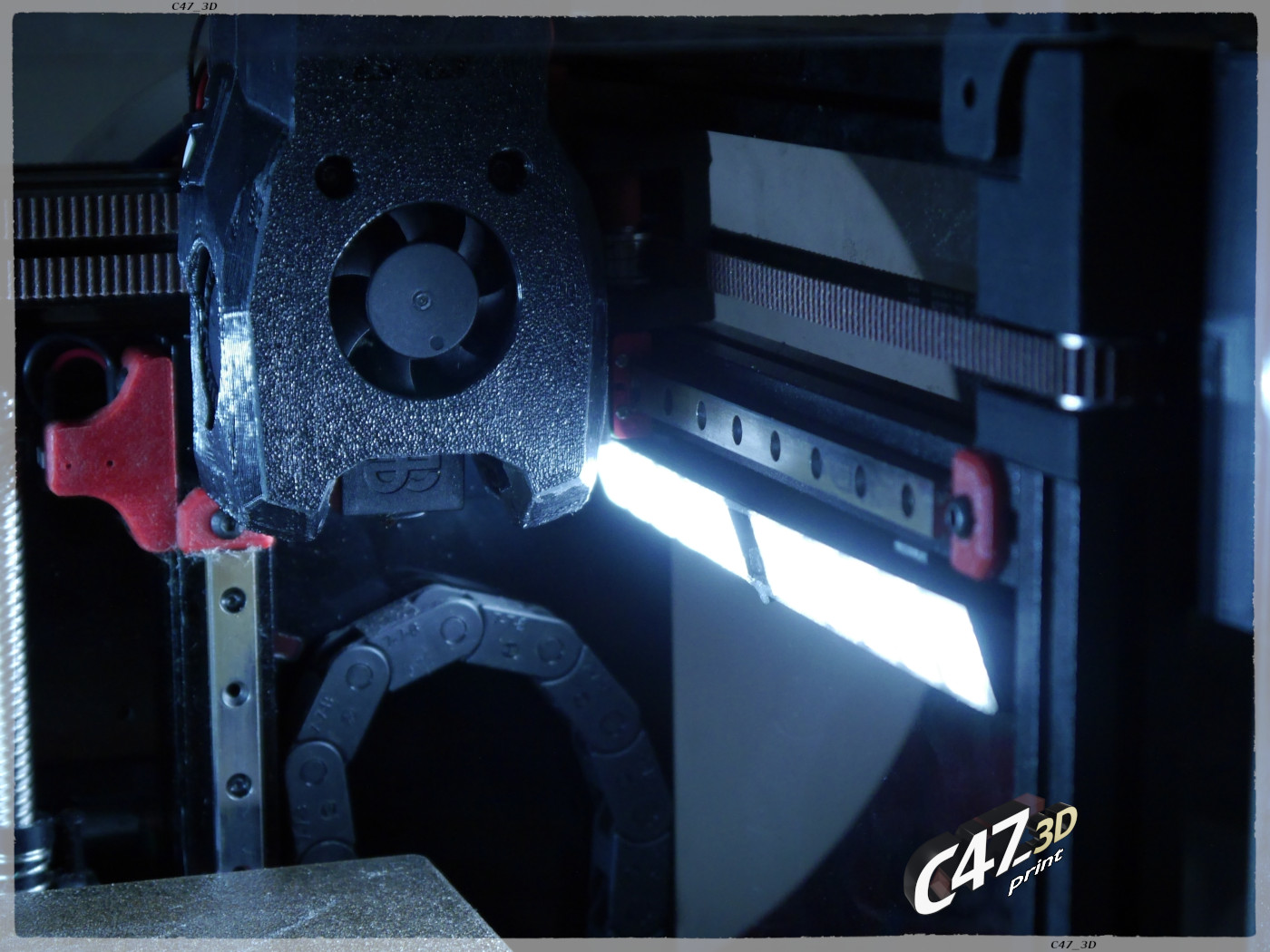Shielded mount for 'Daylight' LED stick for Voron0