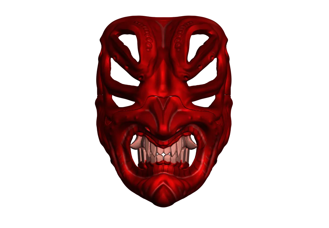 6 eye oni mask #1 by b41dur | Download free STL model