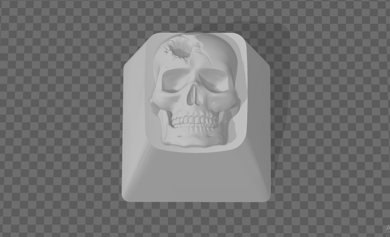 Miniatura 2 do modelo 3D Skull keycap