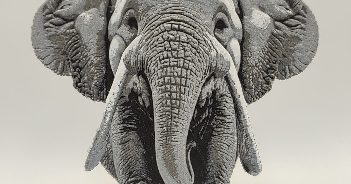 Hueforge Elephant by Bamingo Design | Download free STL model ...