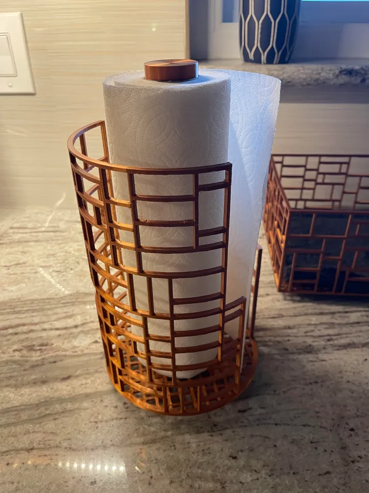 Art deco inspired countertop paper towel holder by xymus