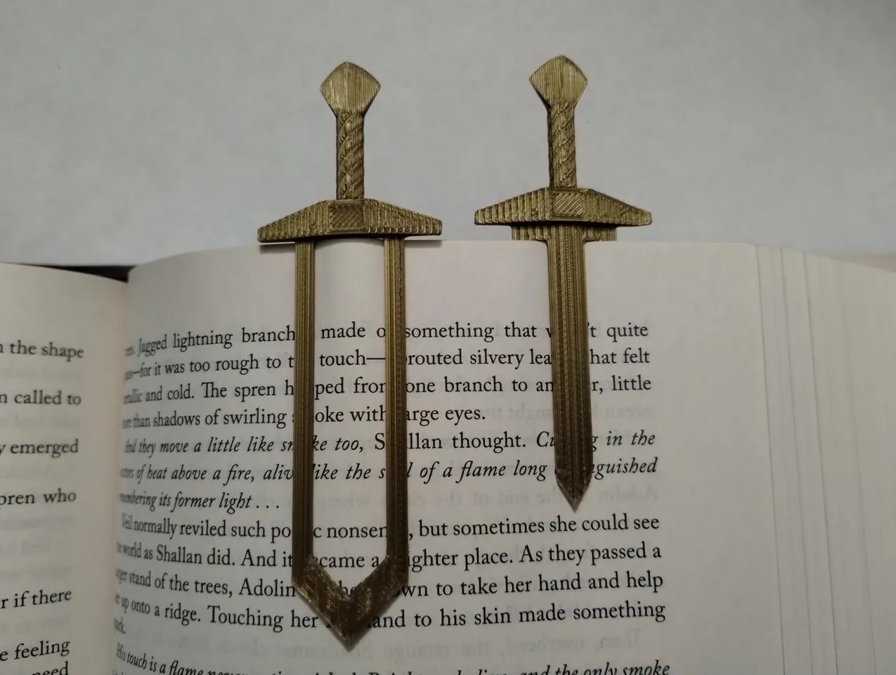 Dice Sword  Engraved Wooden Bookmark
