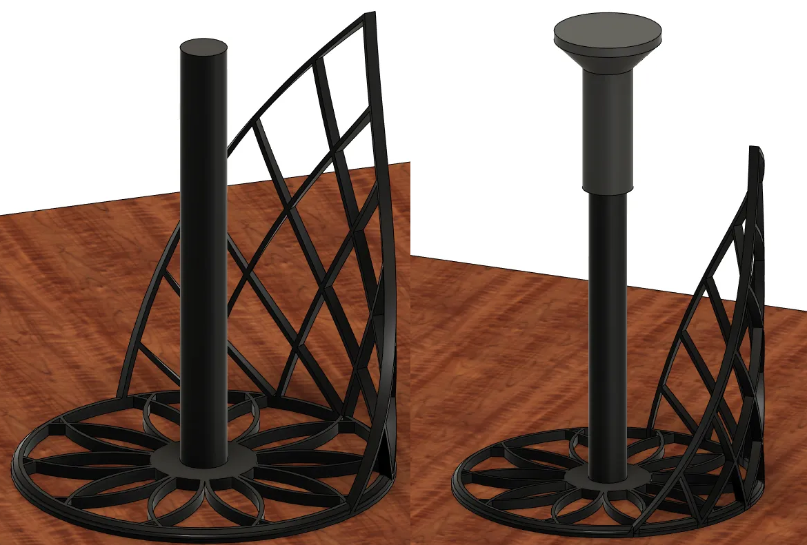 Geometrical Paper Towel Holder -v2 updated
