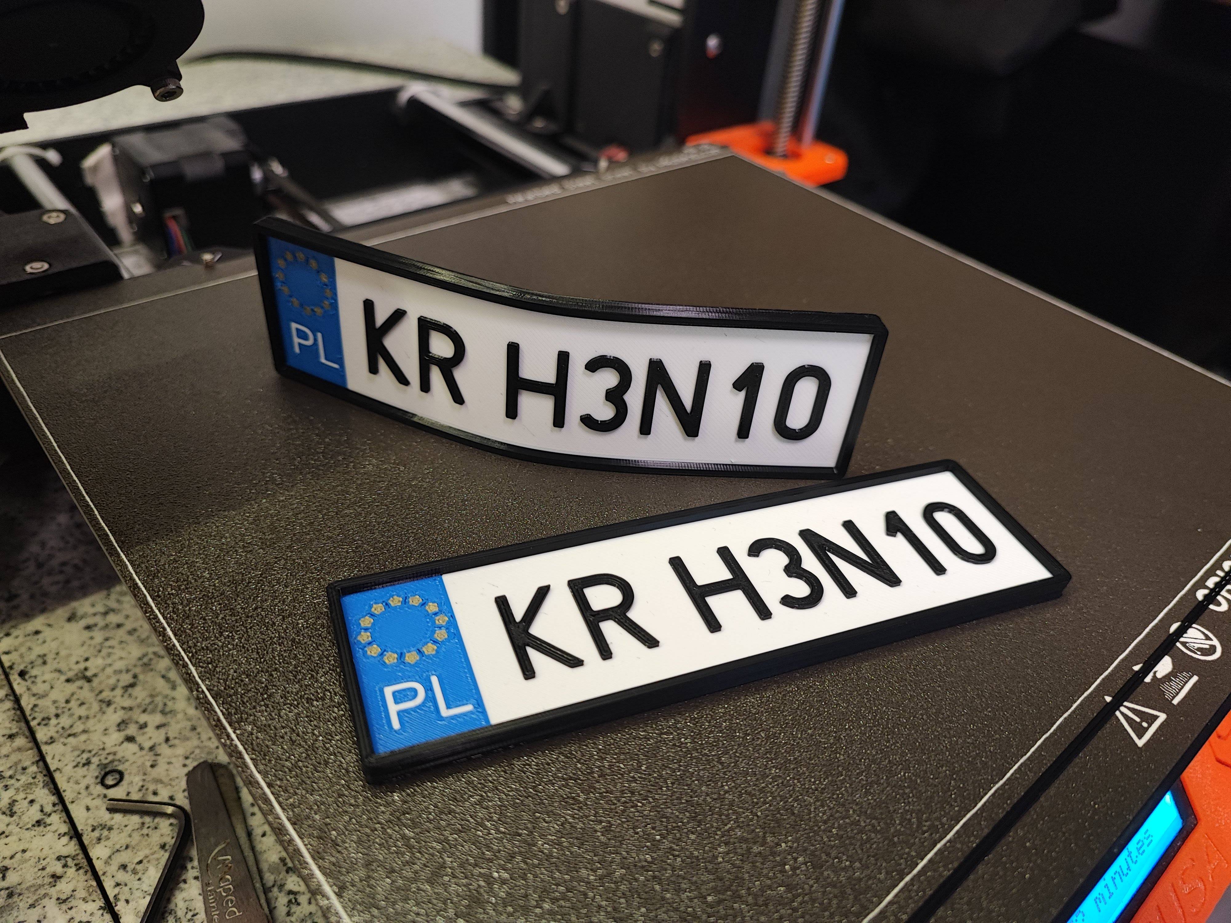 Register Plate for Kids Electric Car | 13,3x3,8 cm | for MMU