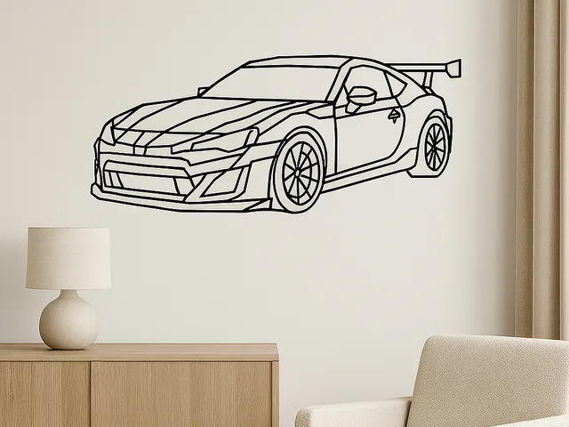 GT86  Low Poly wall art