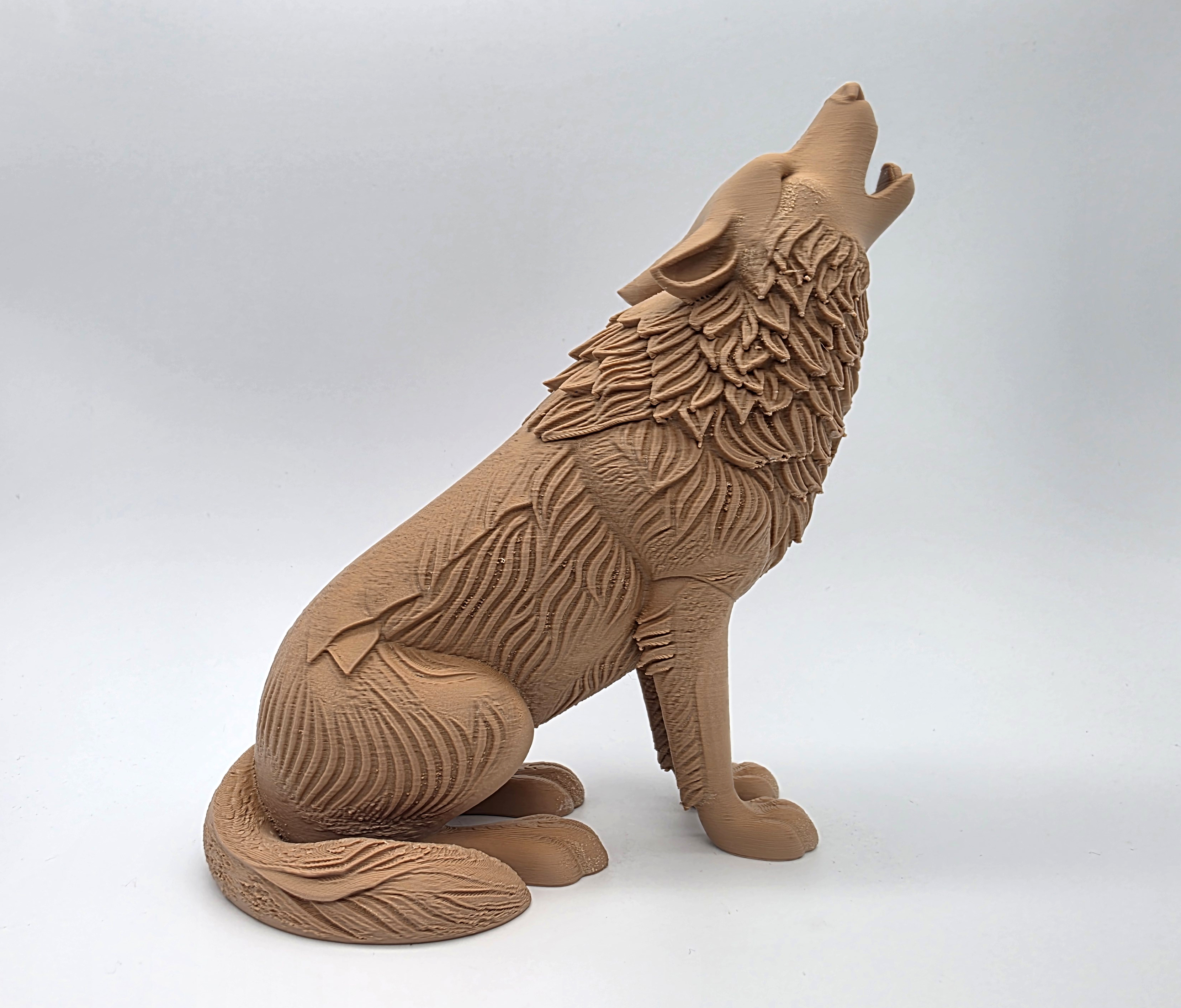 Miniatura 7 do modelo 3D Howling Wolf Statue