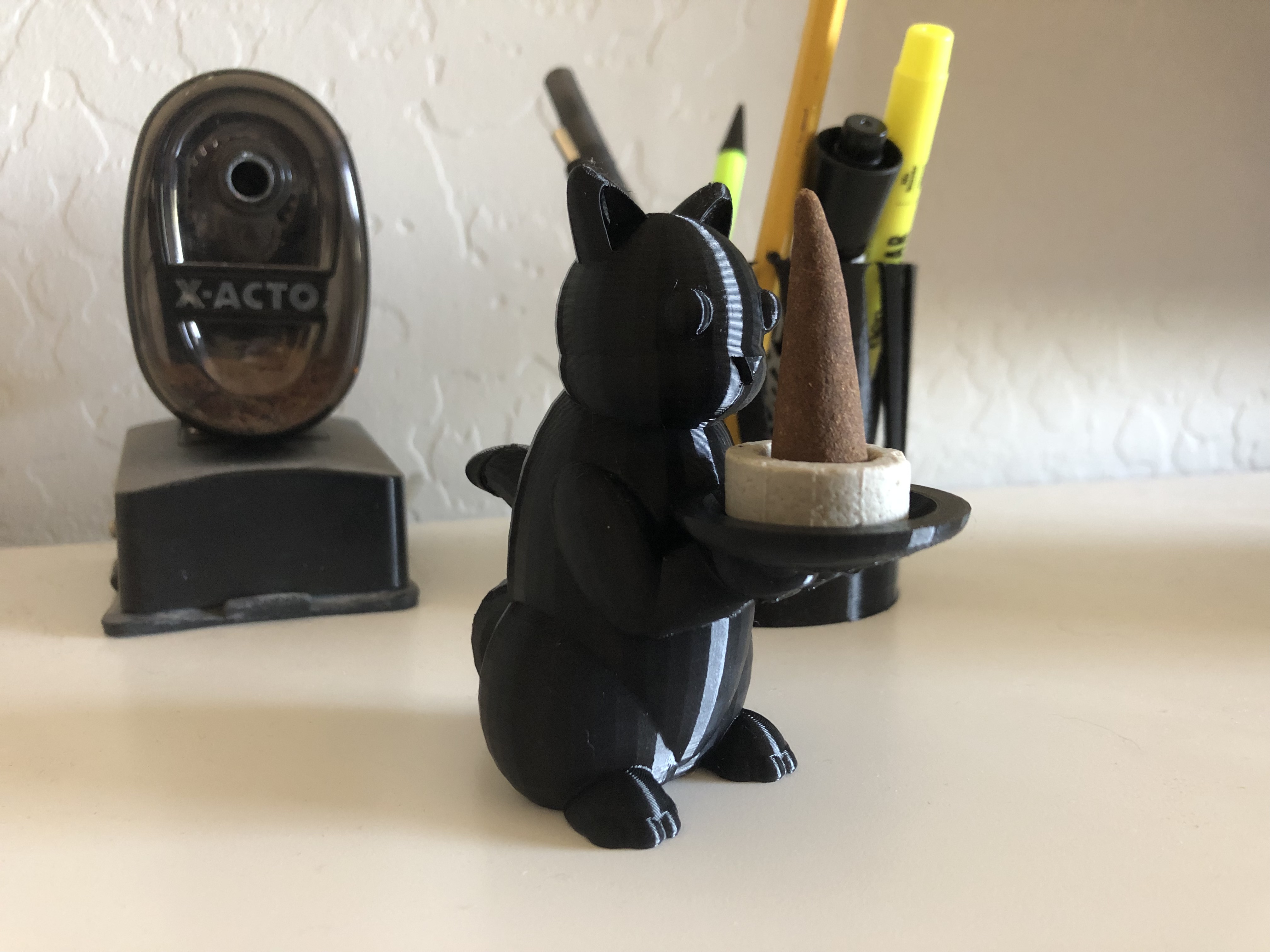 Cat incense burner/display stand