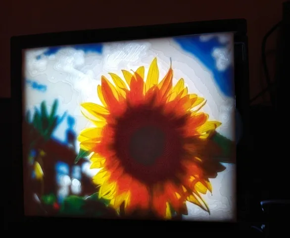 Multi-Colored Lithophane of a Sunflower