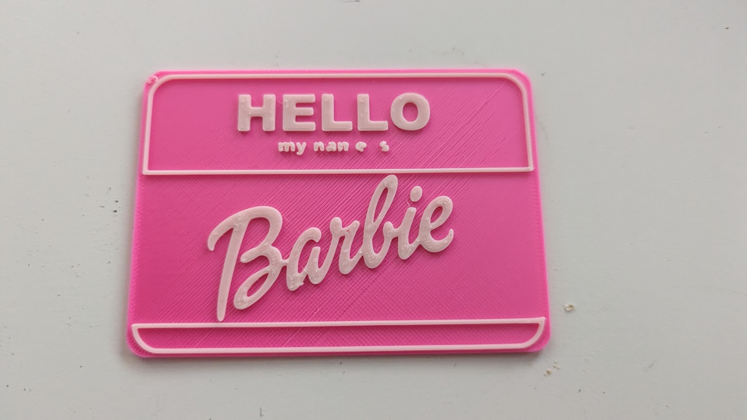 Barbie Nametag