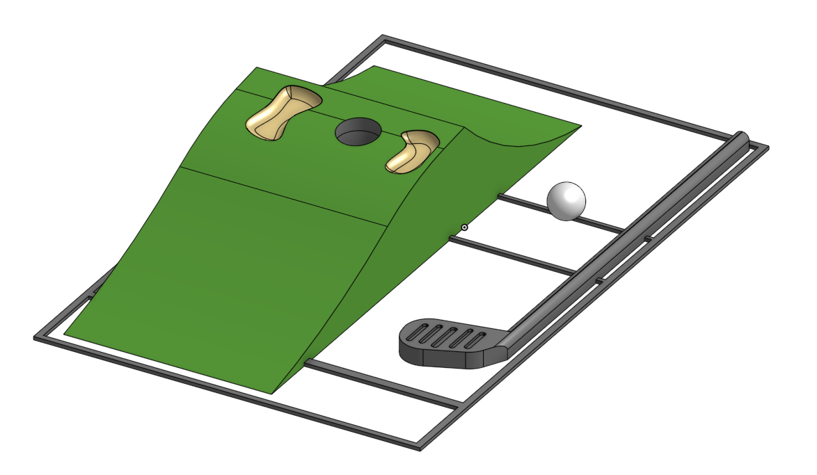 low poly mini-golf kit card