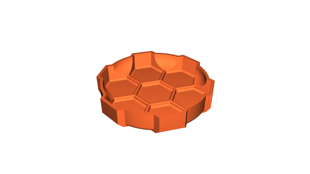 Less Thin Hexagon Parts Tray by Steve, Download free STL model