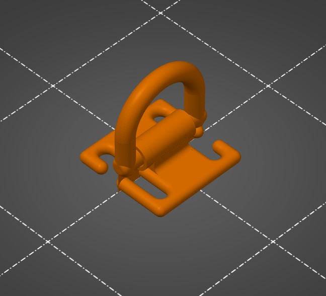 Miniatura 2 do modelo 3D Molle clip with D-ring