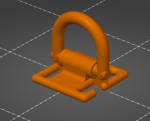 Miniatura 3 do modelo 3D Molle clip with D-ring
