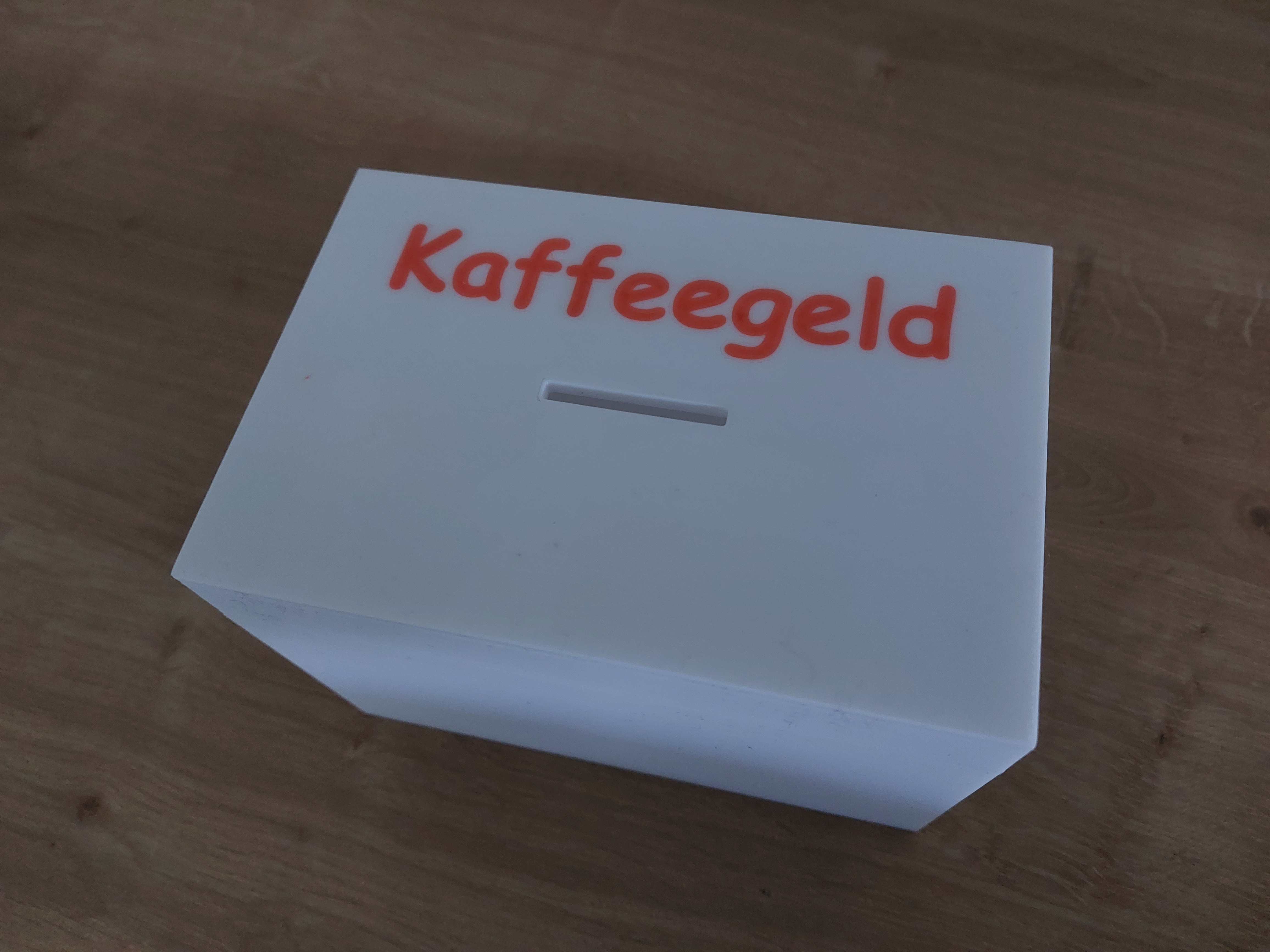 Box für Kaffeegeld bzw. Kaffeekasse