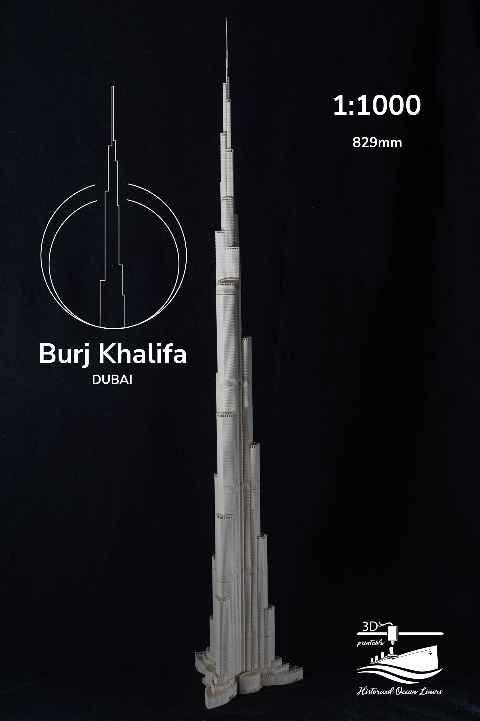 Burj Khalifa by vandragon_de Download free STL model