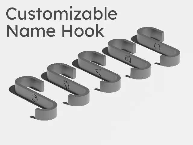 Name Hook (Bathroom Towel Holder) v0.1.2