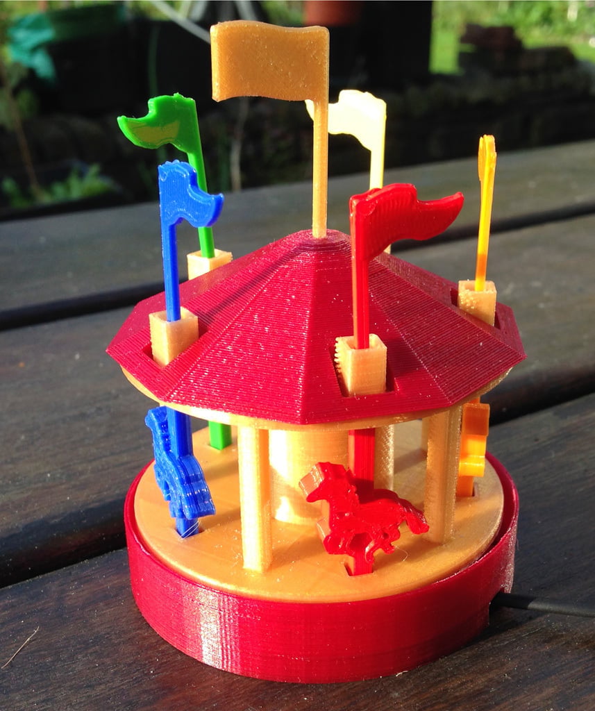 Carousel with a different top flag