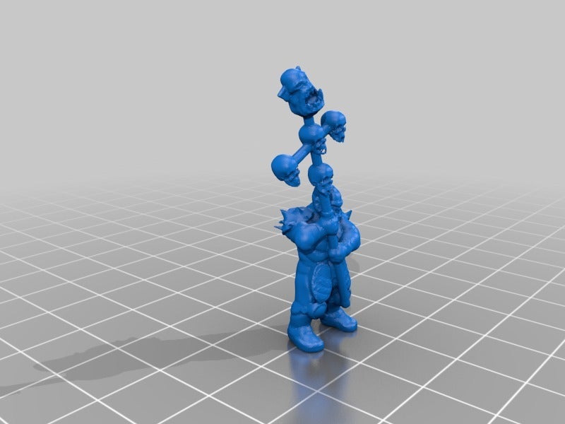 18mm orc musician and standard bearer