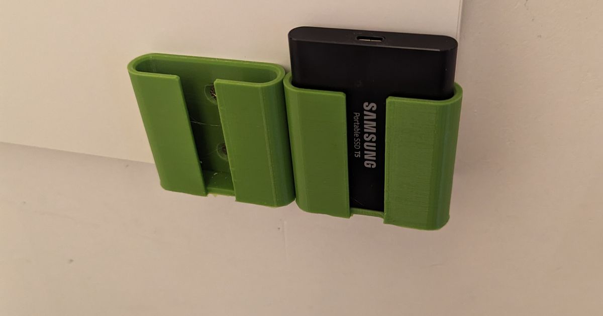 Samsung T5/T7 wall mount by johboh | Download free STL model ...