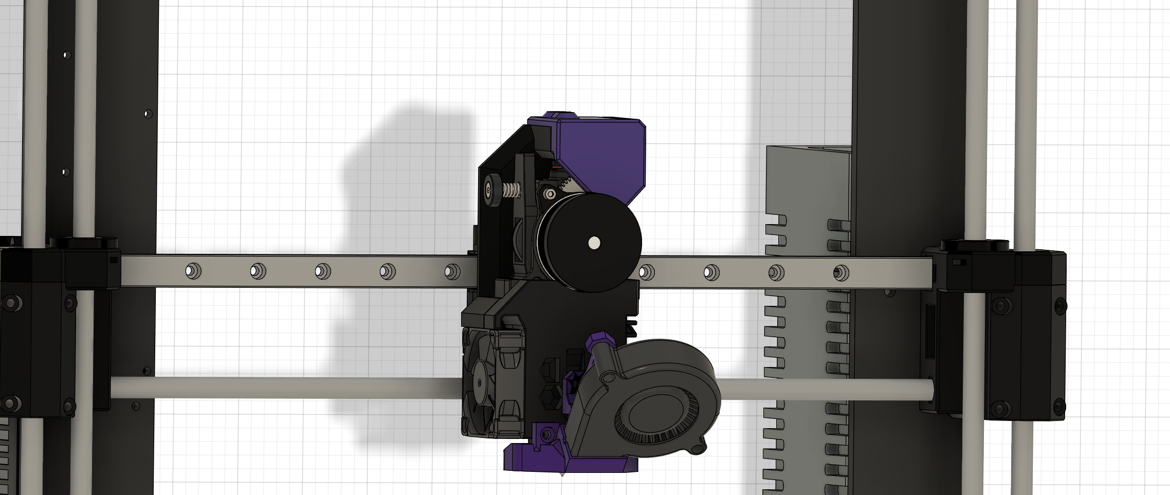 Mk3s TBG-S Carriage with IFS for Linear Rail X 3D model thumbnail