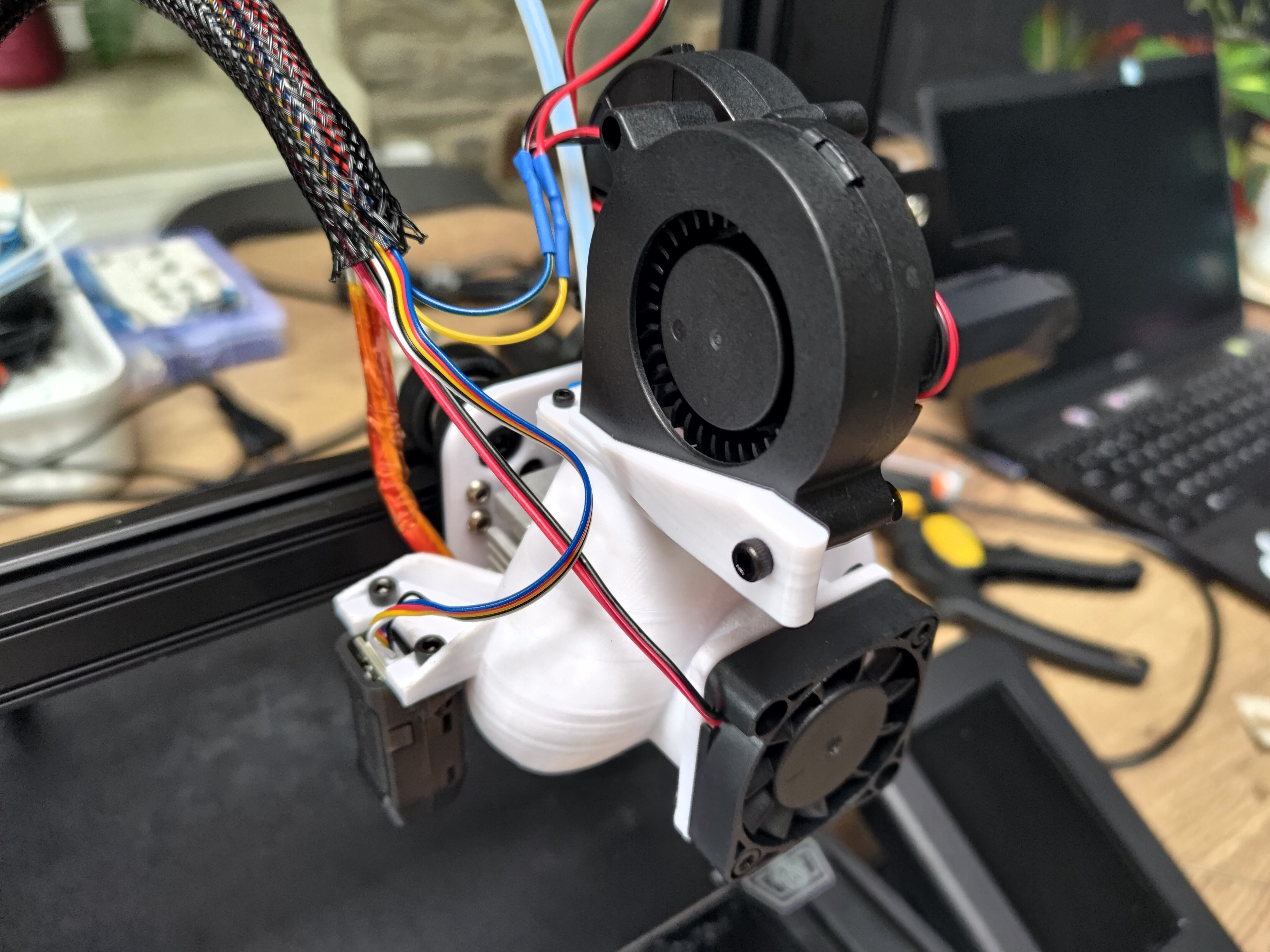5015 adpater for Ender 3 v2 Neo - Cooling Fan Duct 3D model thumbnail
