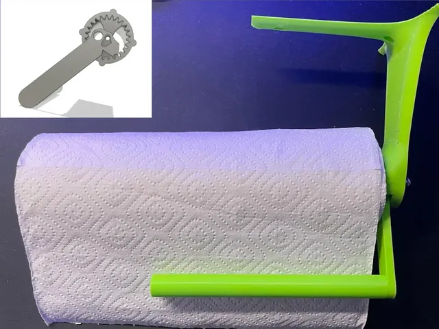 Paper Towel/Toilet Paper Holder with "Tear-o-matic" function. Now with auto-adjusting-tube!