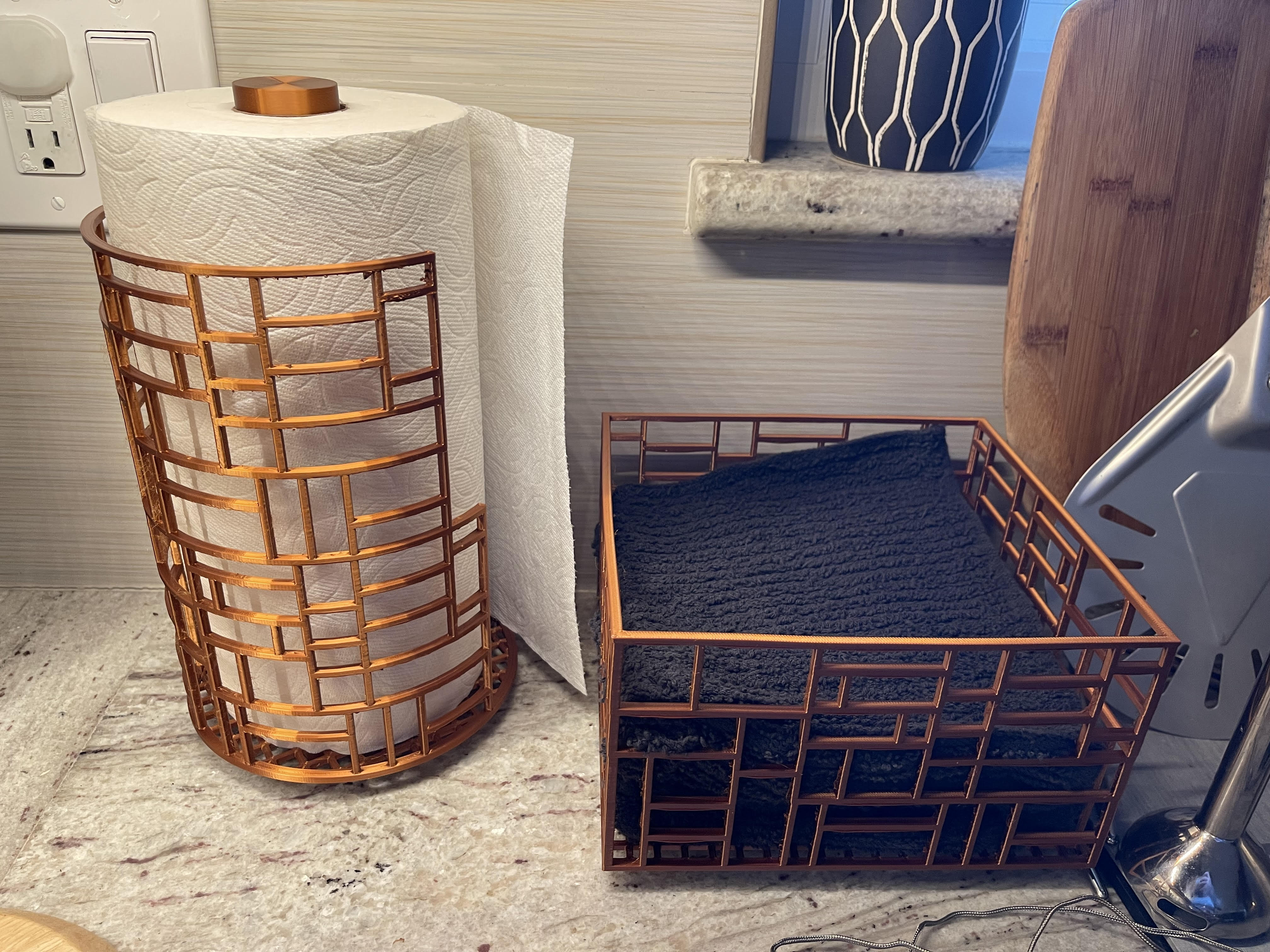 Art deco inspired reusable towels basket by xymus Download free STL