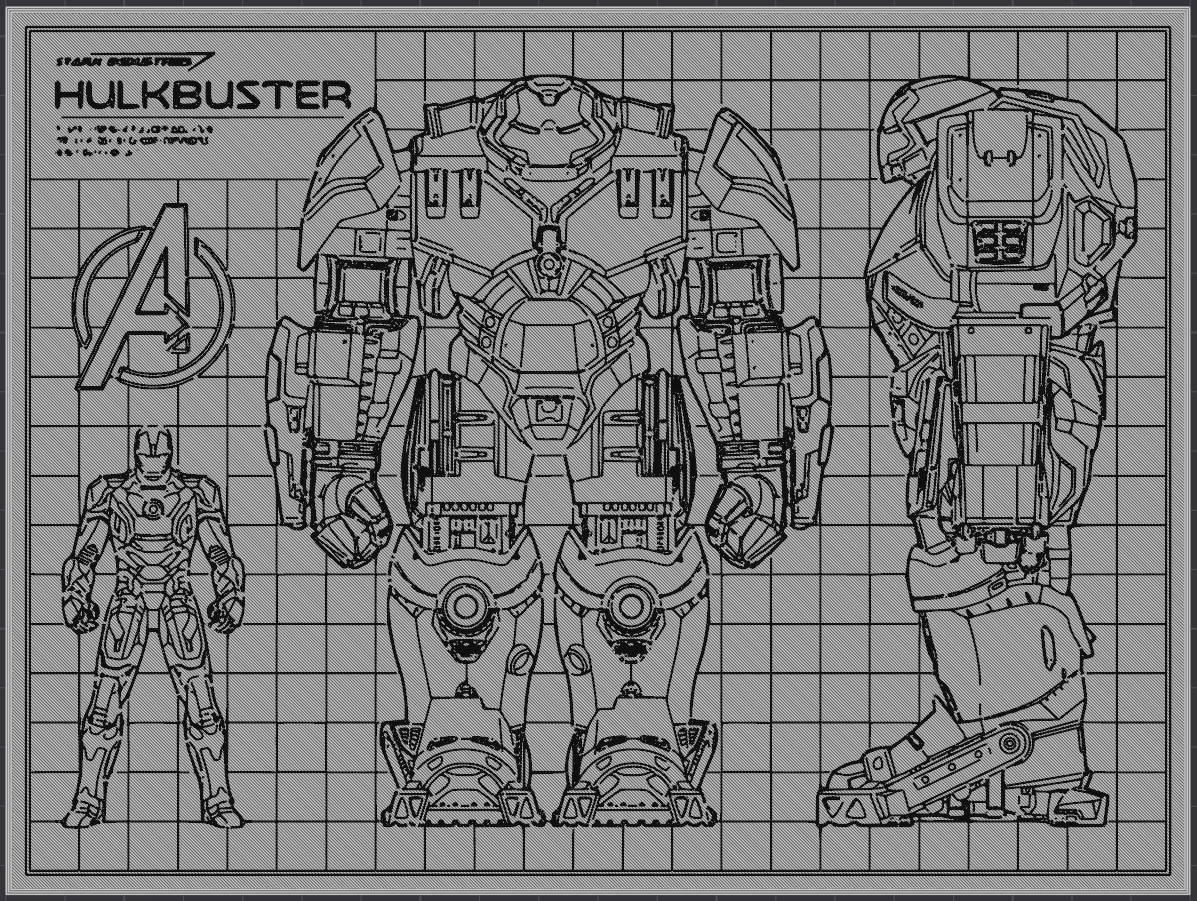 Hulkbuster Blueprint by ZundersHD | Download free STL model ...