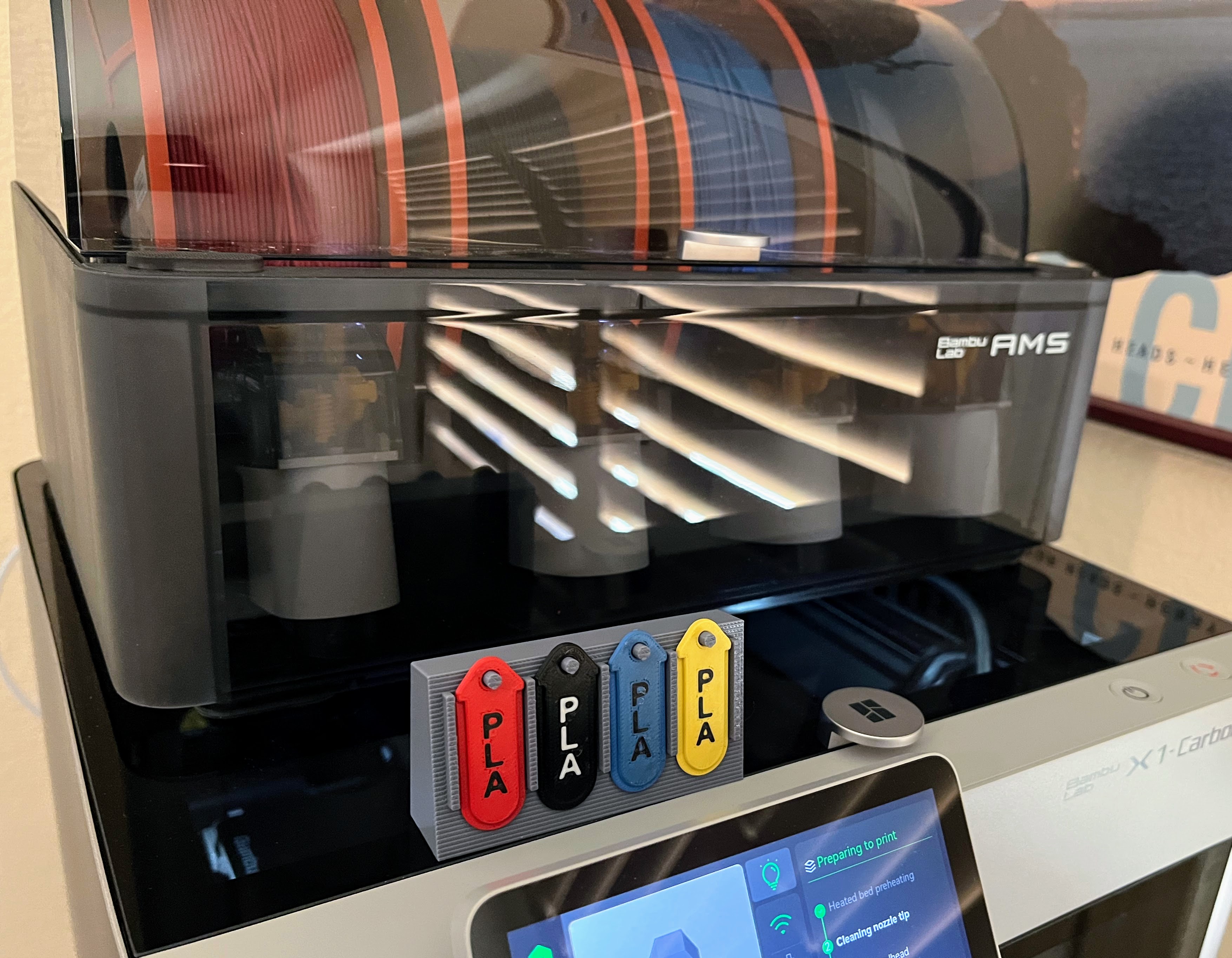 Bambu AMS filament marker stand