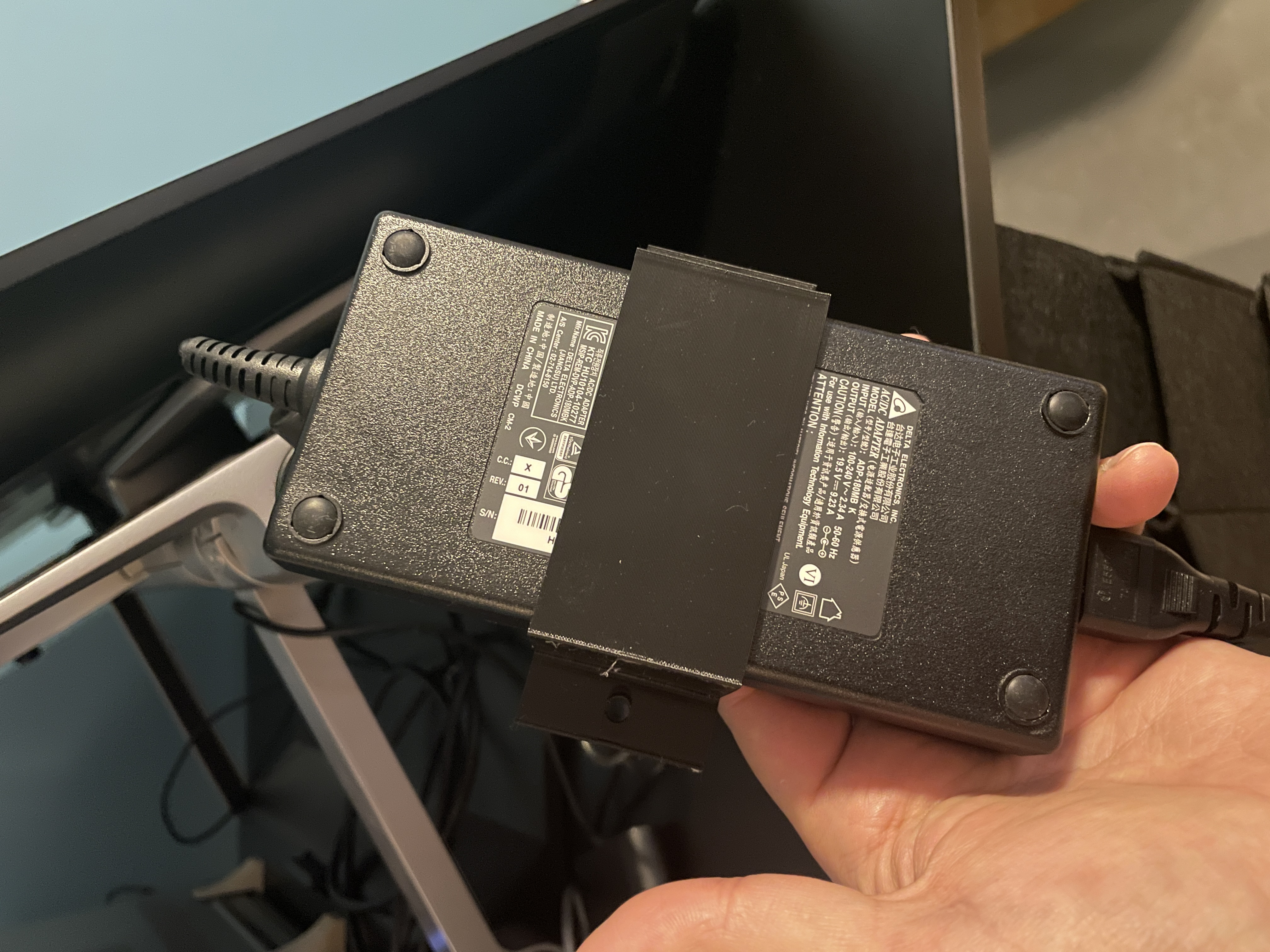 Wacom Cintiq 32 AC power brick mounting bracket