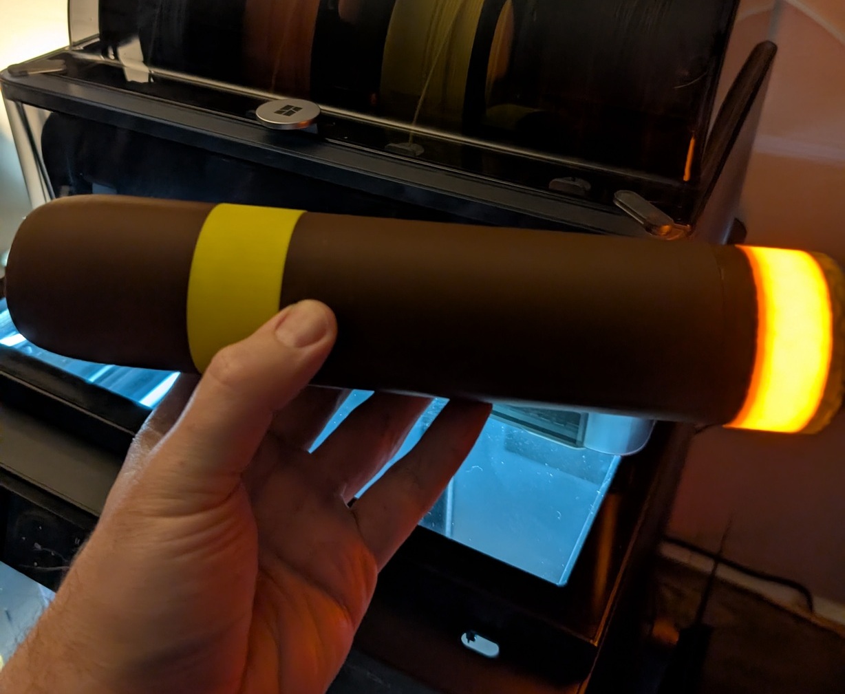Giant cigar torch and storage container