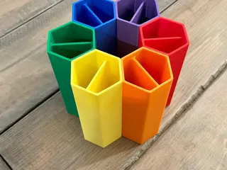 Honeycomb Rainbow Pencils