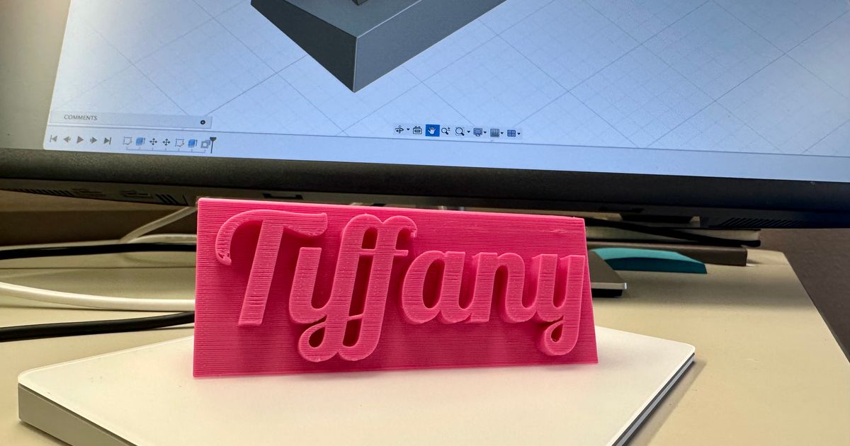 Nameplate - Tiffany by bgateb | Download free STL model | Printables.com