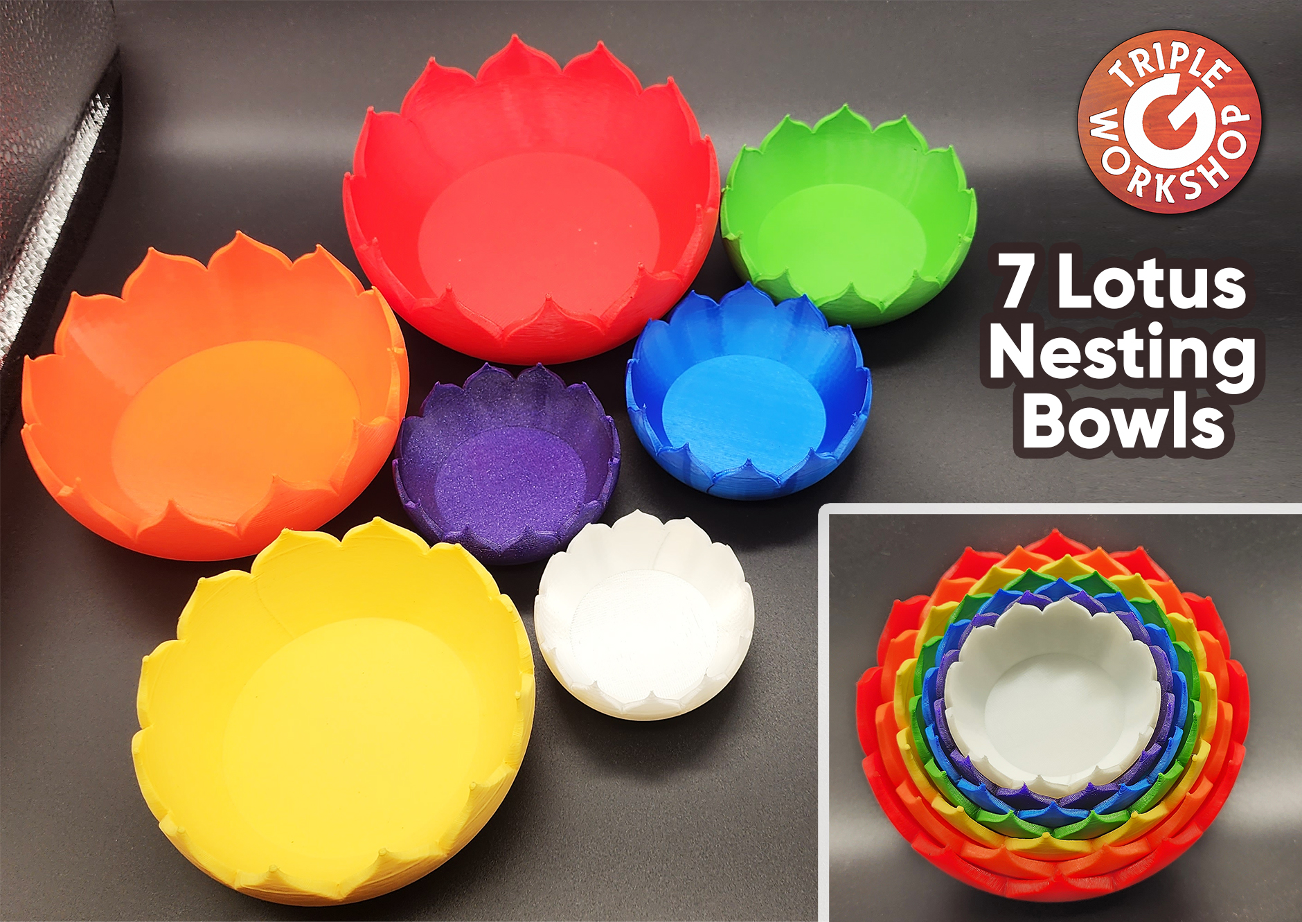 Lotus Nesting Bowls x 7