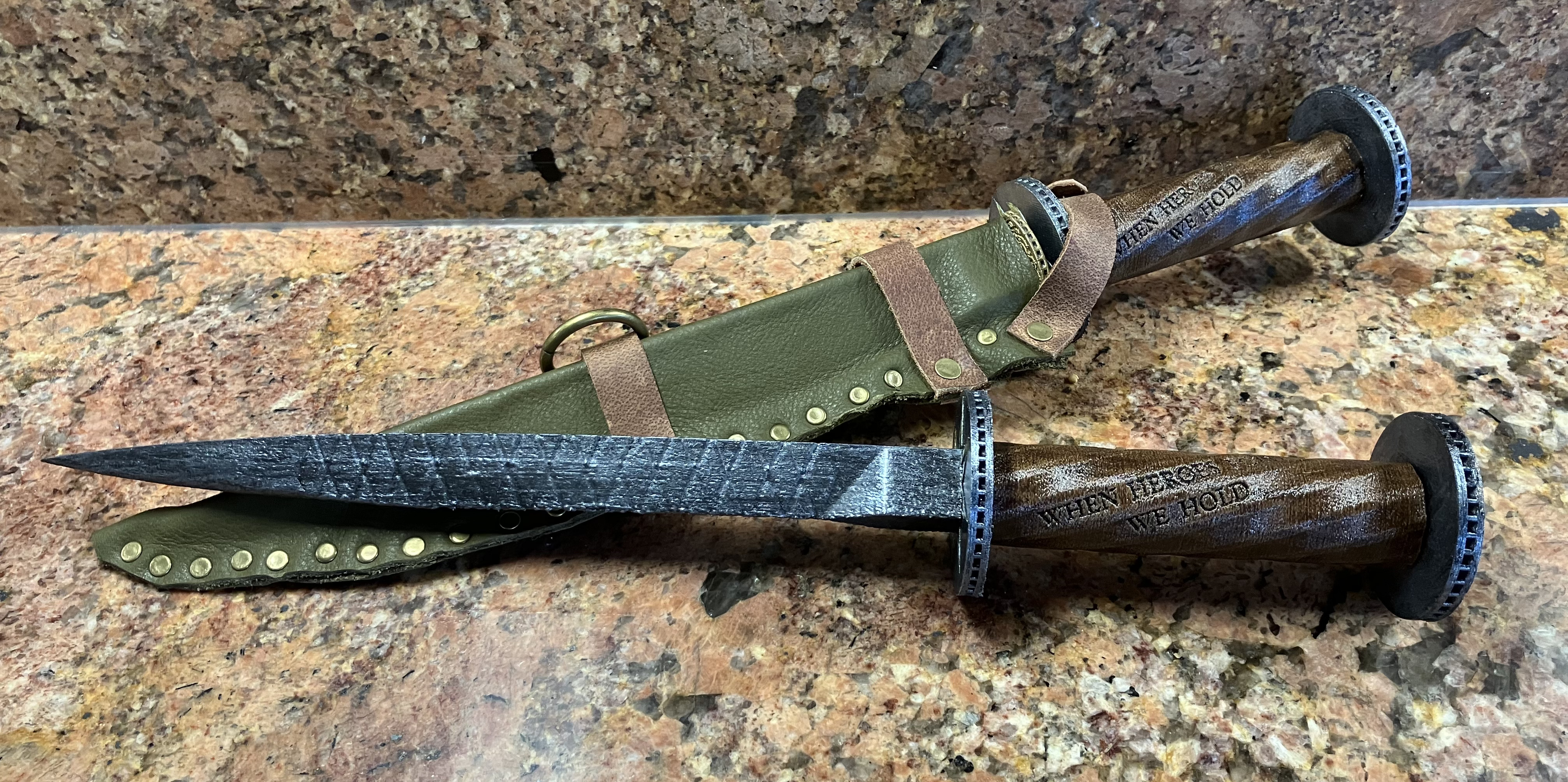 Stab-safe printable LARP rondel dagger