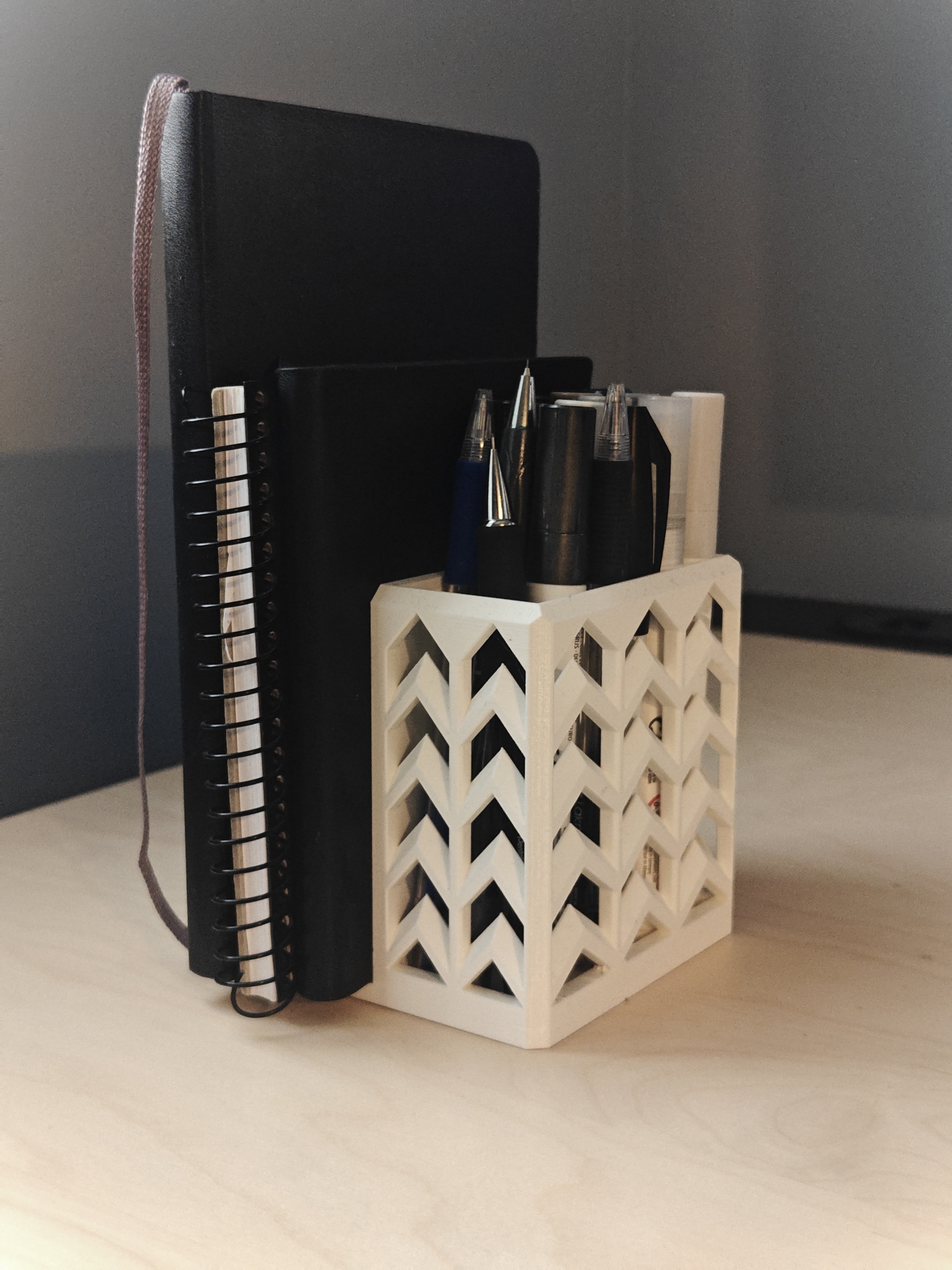 Notebook and pen holder