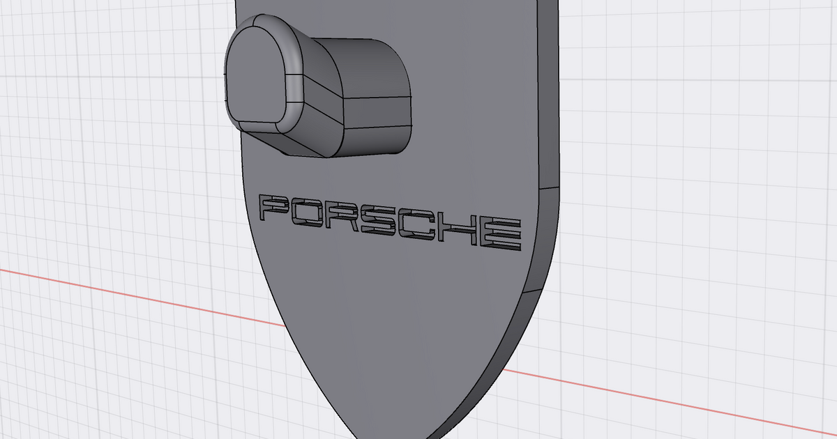 Porsche Key Holder for Wall by TheBlackMonde Download free STL model