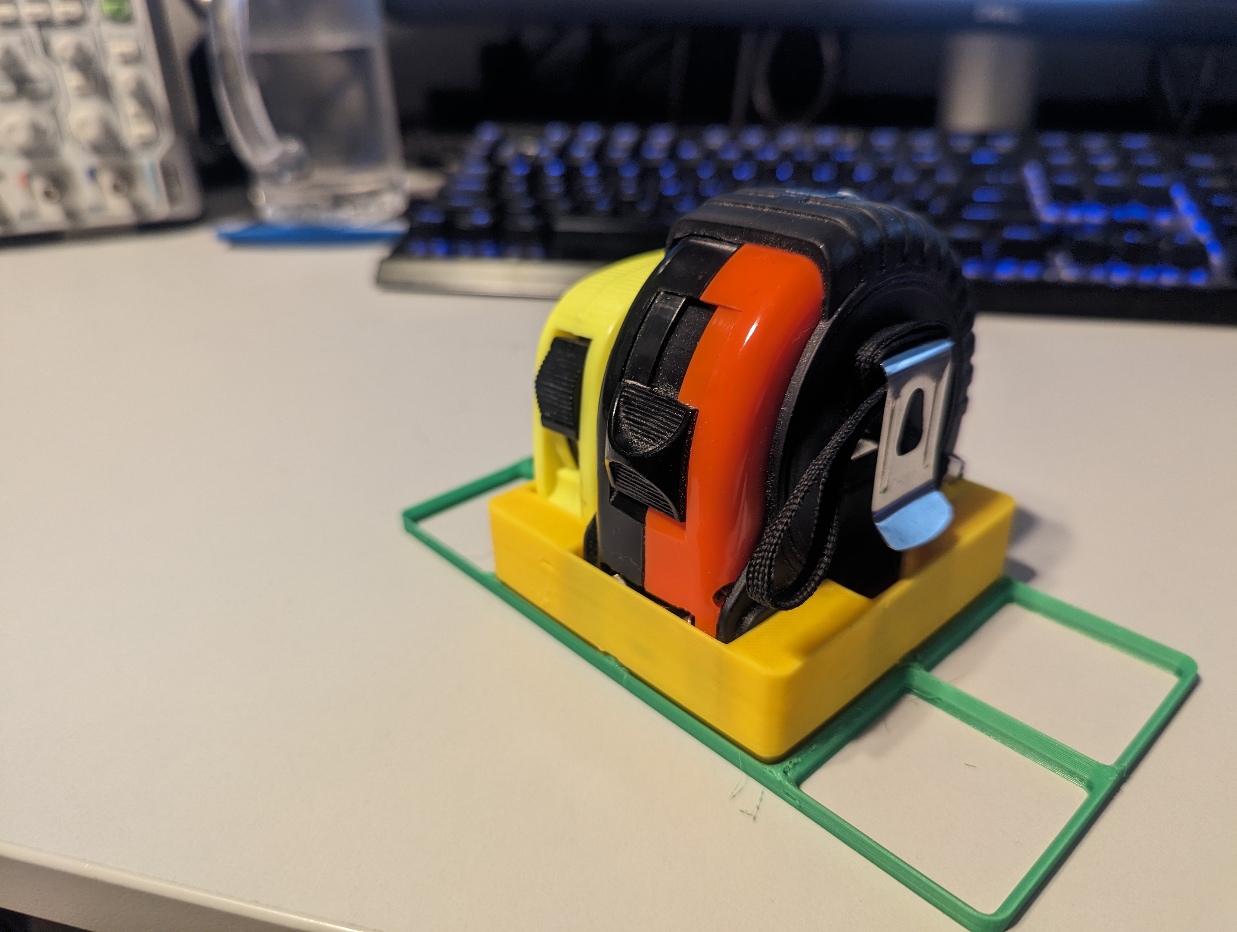 Gridfinity Harbor Freight Tape Measure Holder by HappyLittlePCBs